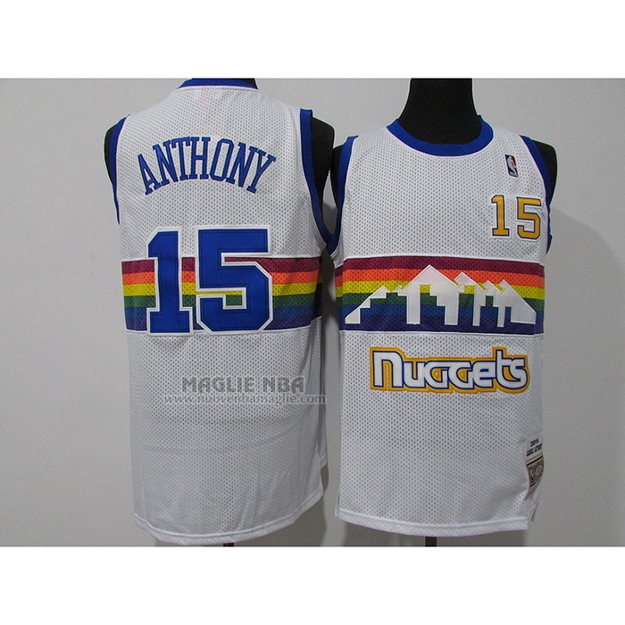 Maglia
 Carmelo Anthony NO 15 Denver Nuggets Mitchell & Ness 2003-04 Bianco
